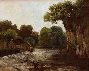 Gustave Courbet The Weir at the Mill oil on canvas